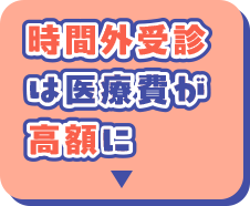 時間外受診は医療費が高額に
